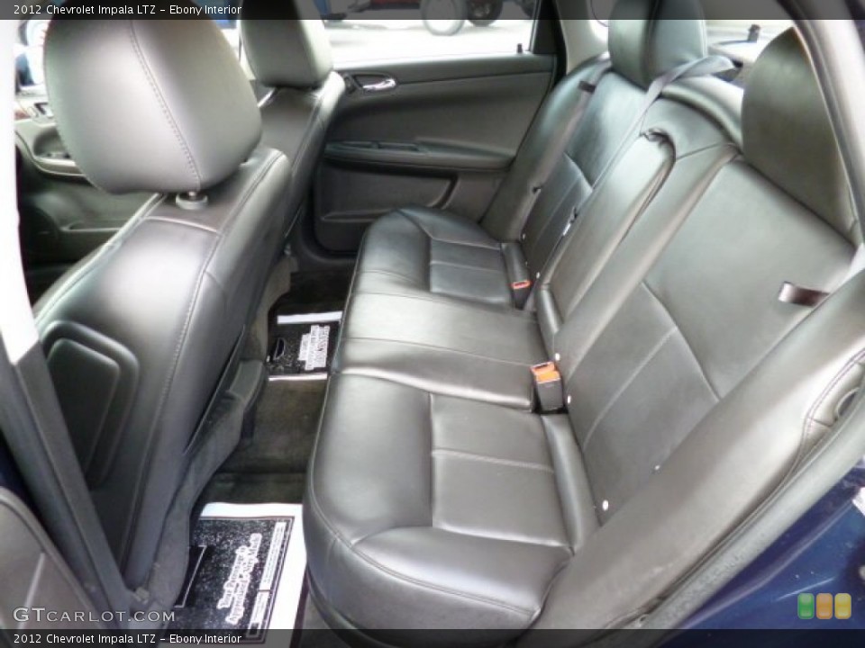 Ebony Interior Rear Seat for the 2012 Chevrolet Impala LTZ #79154103
