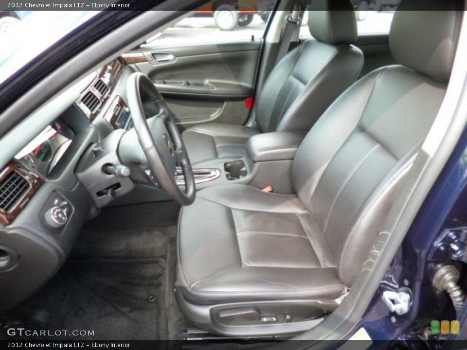 Ebony Interior Front Seat for the 2012 Chevrolet Impala LTZ #79154127