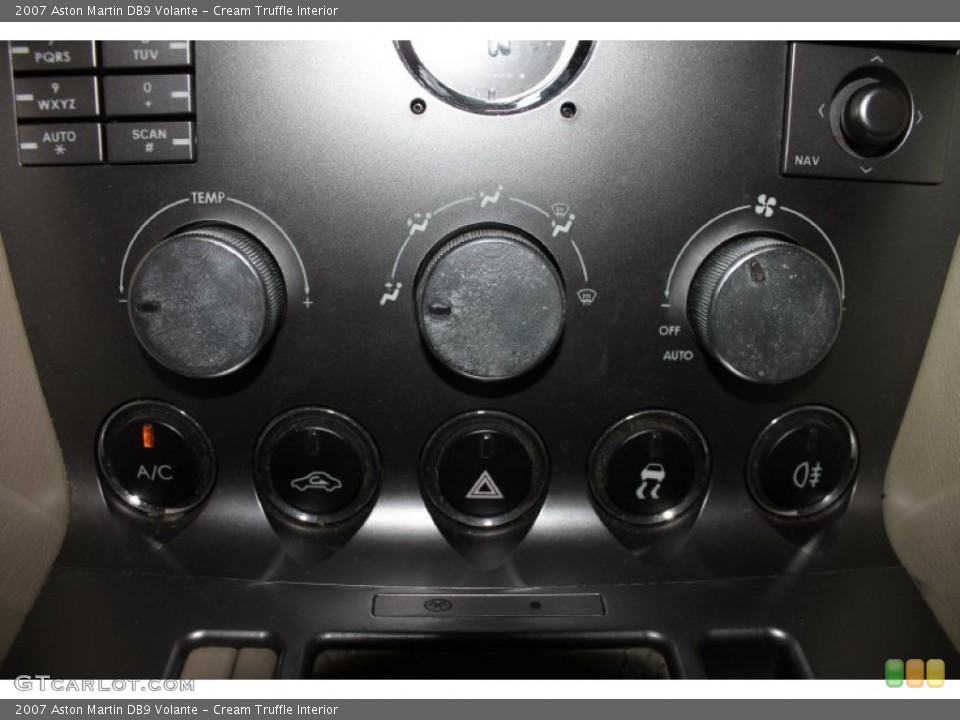Cream Truffle Interior Controls for the 2007 Aston Martin DB9 Volante #79156338