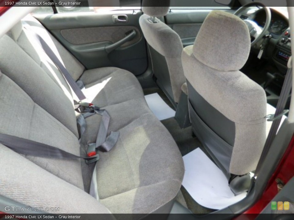 Gray Interior Rear Seat for the 1997 Honda Civic LX Sedan #79156693