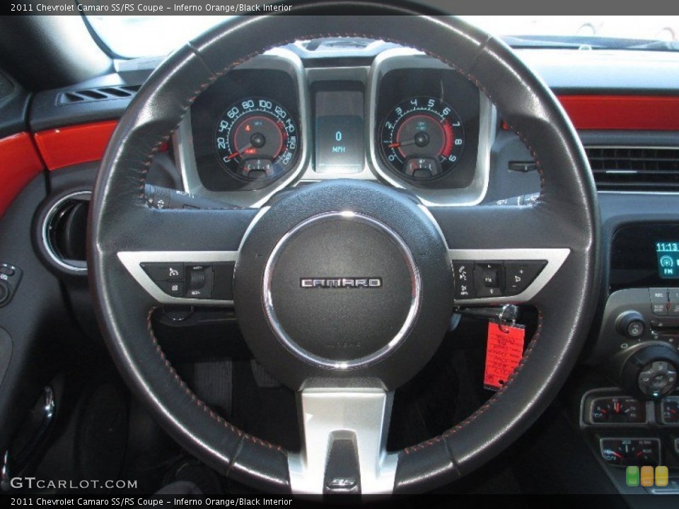 Inferno Orange/Black Interior Steering Wheel for the 2011 Chevrolet Camaro SS/RS Coupe #79156821