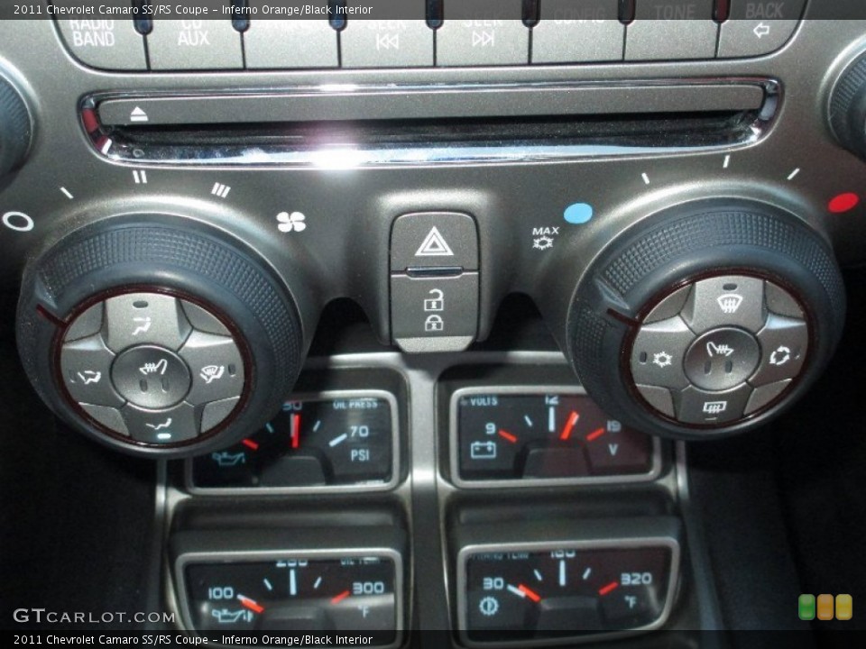 Inferno Orange/Black Interior Controls for the 2011 Chevrolet Camaro SS/RS Coupe #79156836