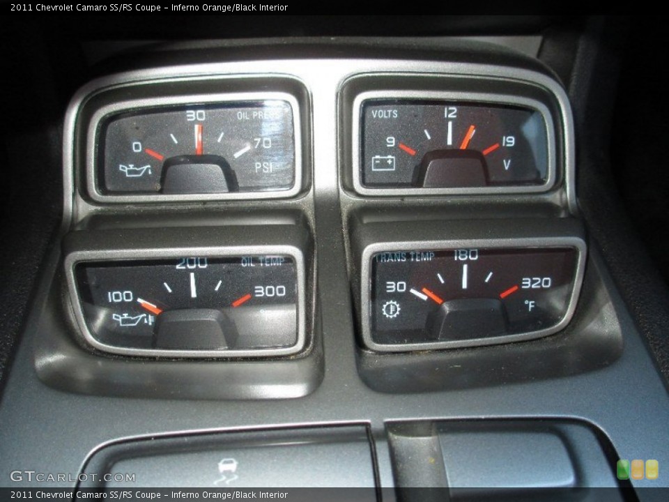 Inferno Orange/Black Interior Gauges for the 2011 Chevrolet Camaro SS/RS Coupe #79156842