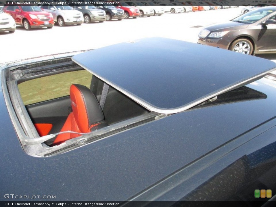 Inferno Orange/Black Interior Sunroof for the 2011 Chevrolet Camaro SS/RS Coupe #79156863