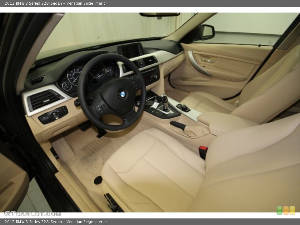 Venetian Beige Interior Prime Interior for the 2012 BMW 3 Series 328i Sedan #79157226