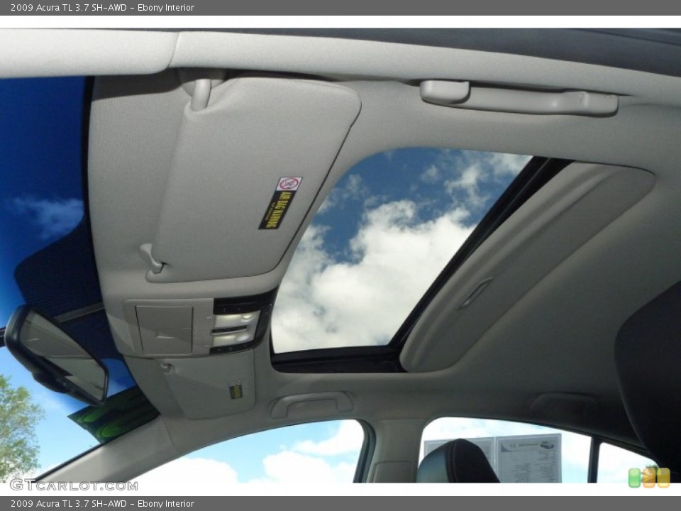 Ebony Interior Sunroof for the 2009 Acura TL 3.7 SH-AWD #79160258