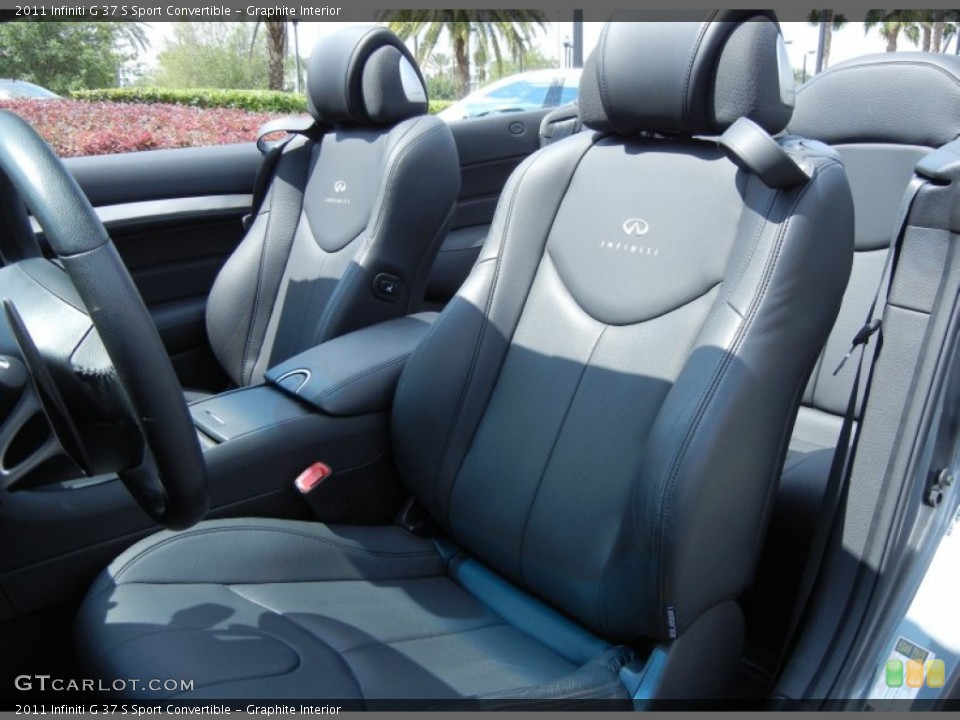 Graphite Interior Front Seat for the 2011 Infiniti G 37 S Sport Convertible #79161860