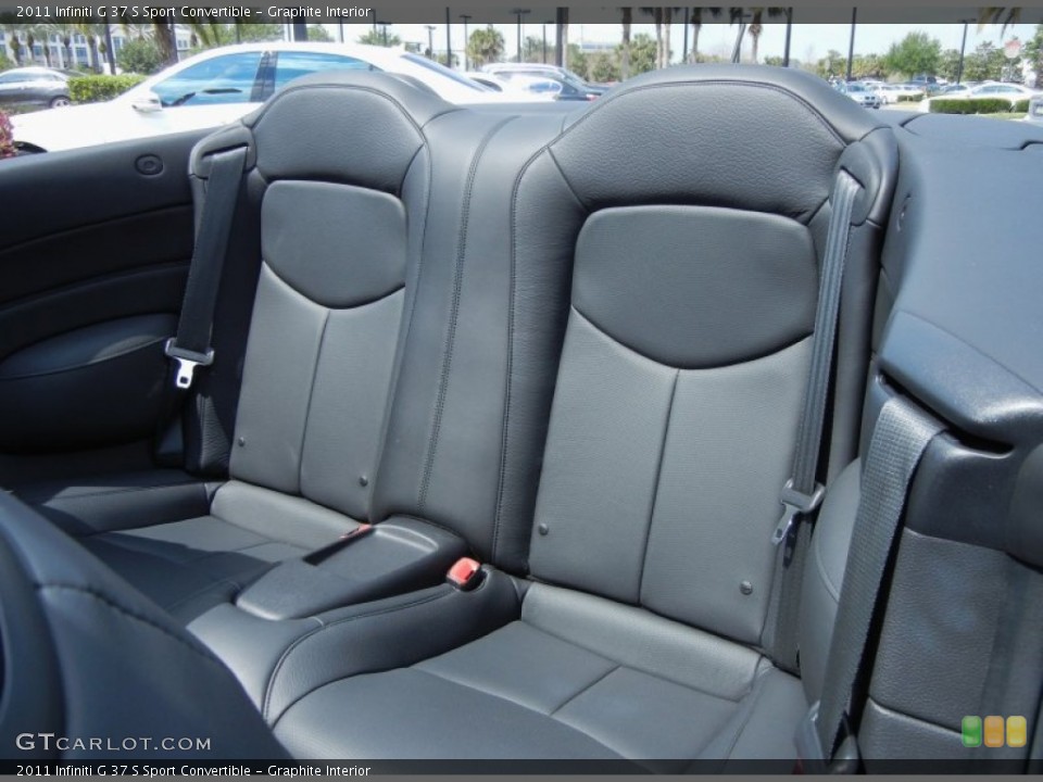Graphite Interior Rear Seat for the 2011 Infiniti G 37 S Sport Convertible #79161890
