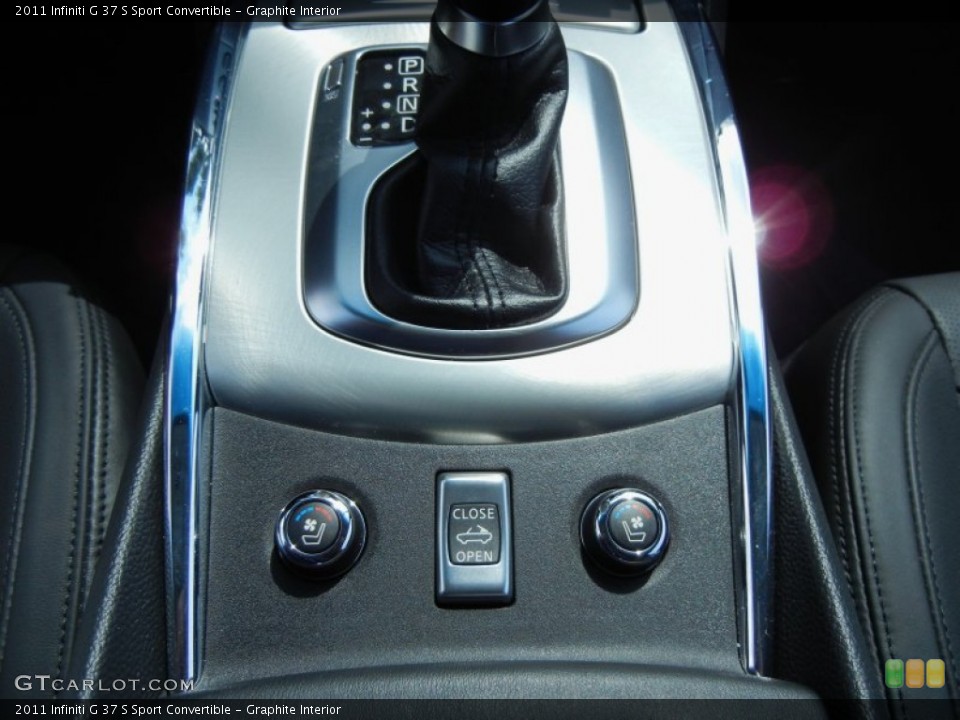 Graphite Interior Controls for the 2011 Infiniti G 37 S Sport Convertible #79162065