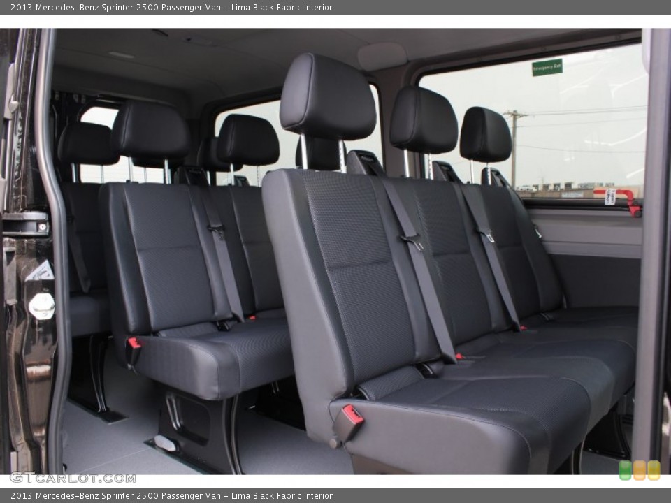 Lima Black Fabric Interior Rear Seat for the 2013 Mercedes-Benz Sprinter 2500 Passenger Van #79162869