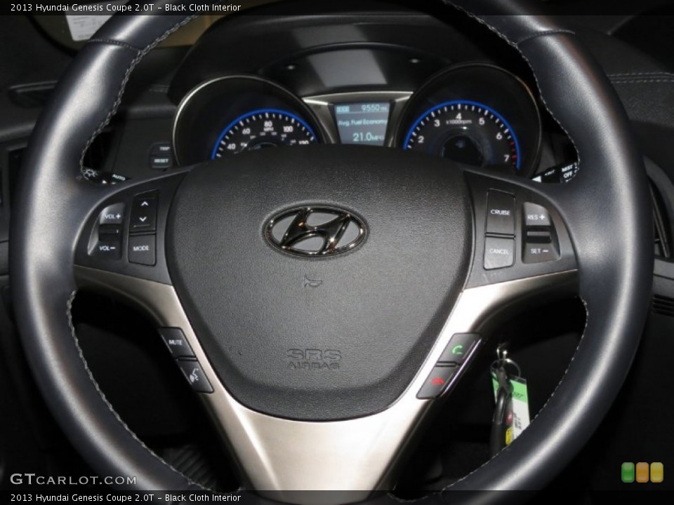 Black Cloth Interior Steering Wheel for the 2013 Hyundai Genesis Coupe 2.0T #79162923