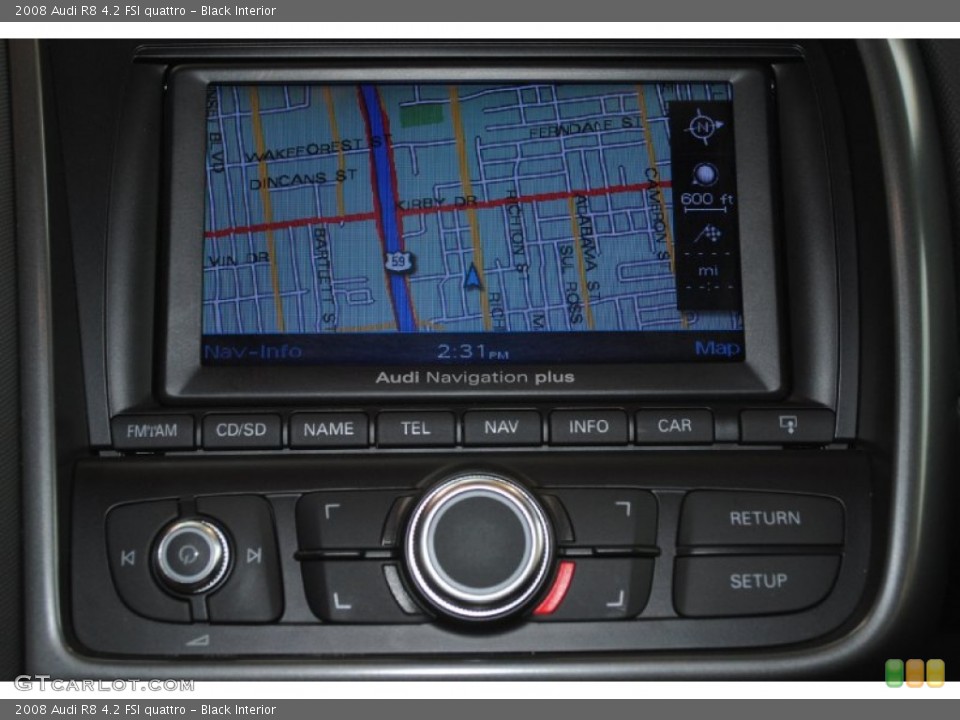 Black Interior Navigation for the 2008 Audi R8 4.2 FSI quattro #79165645