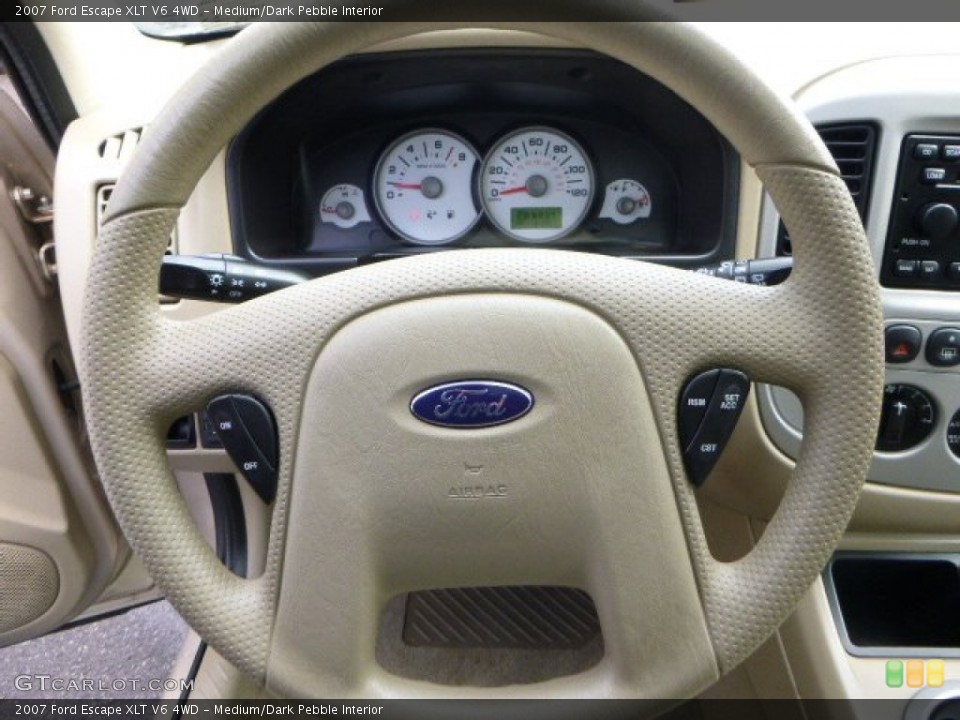 Medium/Dark Pebble Interior Steering Wheel for the 2007 Ford Escape XLT V6 4WD #79165963