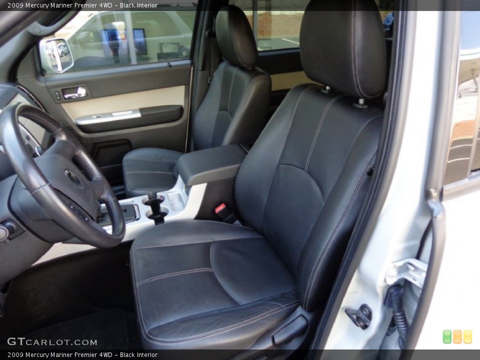 Black Interior Front Seat for the 2009 Mercury Mariner Premier 4WD #79166471