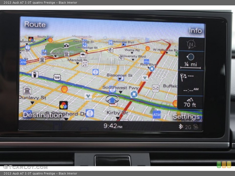 Black Interior Navigation for the 2013 Audi A7 3.0T quattro Prestige #79166507