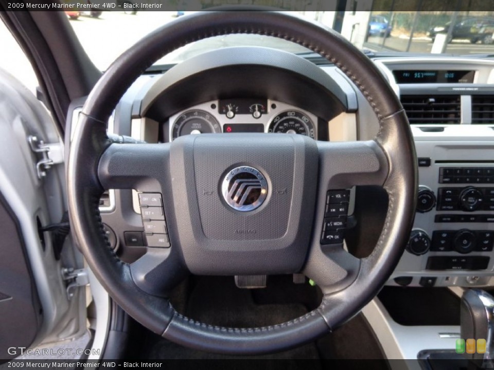 Black Interior Steering Wheel for the 2009 Mercury Mariner Premier 4WD #79166531