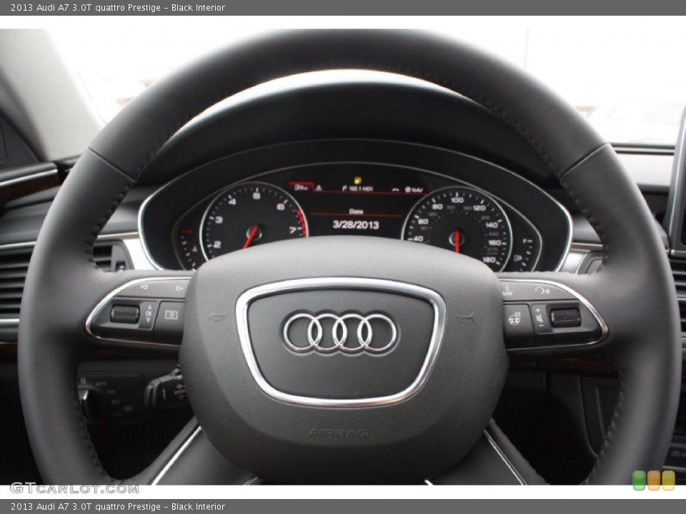 Black Interior Steering Wheel for the 2013 Audi A7 3.0T quattro Prestige #79166663