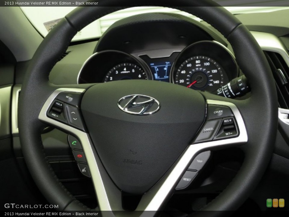 Black Interior Steering Wheel for the 2013 Hyundai Veloster RE:MIX Edition #79166755