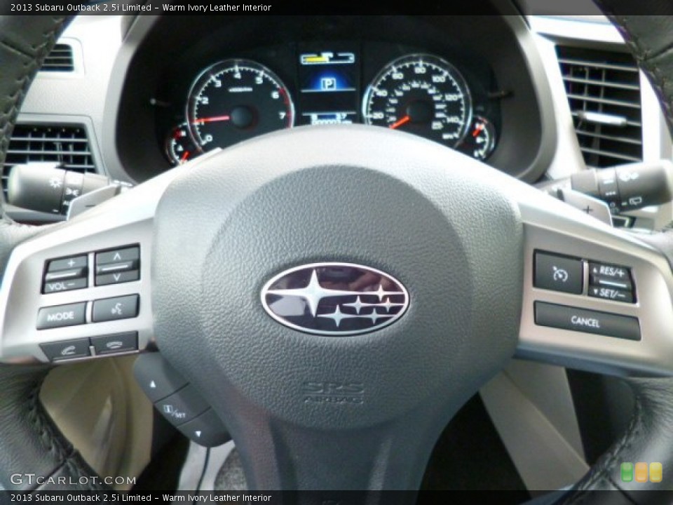 Warm Ivory Leather Interior Steering Wheel for the 2013 Subaru Outback 2.5i Limited #79173050