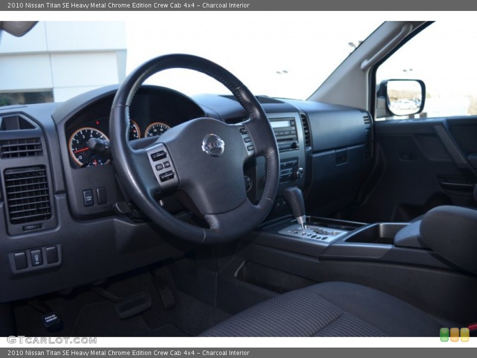 Charcoal Interior Dashboard for the 2010 Nissan Titan SE Heavy Metal Chrome Edition Crew Cab 4x4 #79174778