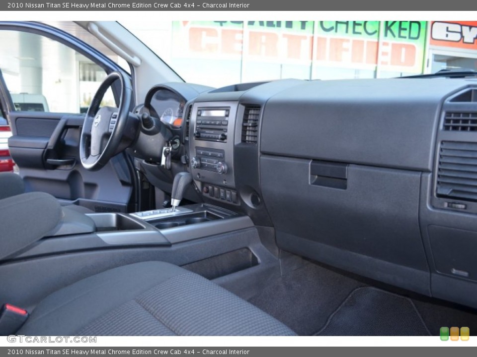 Charcoal Interior Dashboard for the 2010 Nissan Titan SE Heavy Metal Chrome Edition Crew Cab 4x4 #79174848