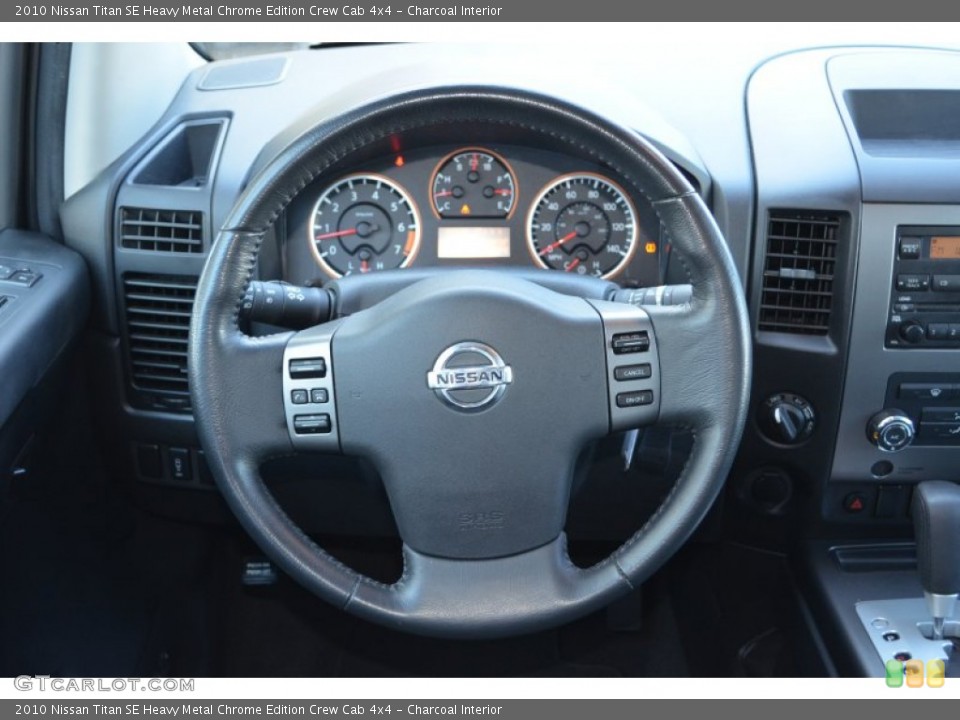 Charcoal Interior Steering Wheel for the 2010 Nissan Titan SE Heavy Metal Chrome Edition Crew Cab 4x4 #79175003