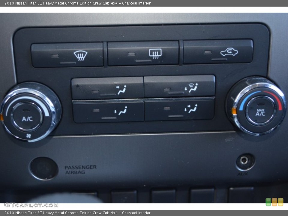 Charcoal Interior Controls for the 2010 Nissan Titan SE Heavy Metal Chrome Edition Crew Cab 4x4 #79175123