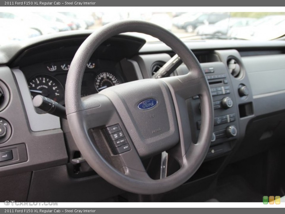 Steel Gray Interior Steering Wheel for the 2011 Ford F150 XL Regular Cab #79175137