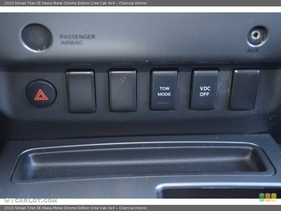 Charcoal Interior Controls for the 2010 Nissan Titan SE Heavy Metal Chrome Edition Crew Cab 4x4 #79175139