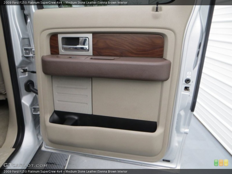 Medium Stone Leather/Sienna Brown Interior Door Panel for the 2009 Ford F150 Platinum SuperCrew 4x4 #79177901