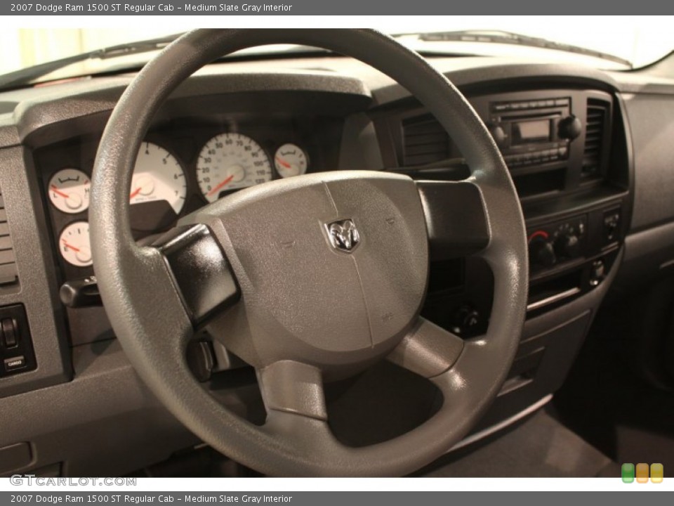 Medium Slate Gray Interior Steering Wheel for the 2007 Dodge Ram 1500 ST Regular Cab #79192760