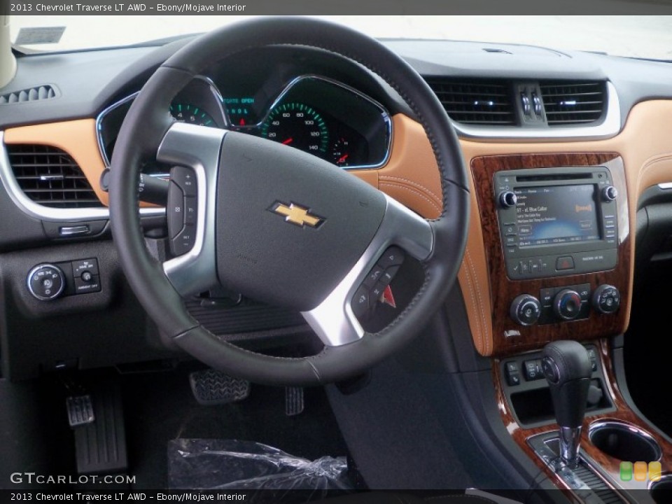 Ebony/Mojave Interior Steering Wheel for the 2013 Chevrolet Traverse LT AWD #79194742