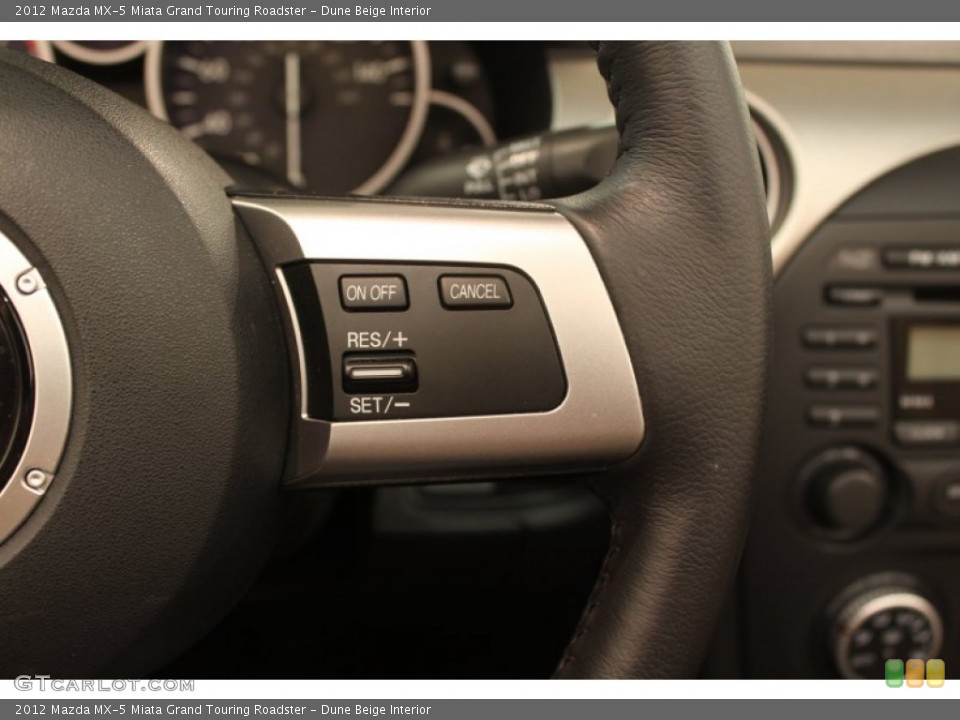 Dune Beige Interior Controls for the 2012 Mazda MX-5 Miata Grand Touring Roadster #79196147