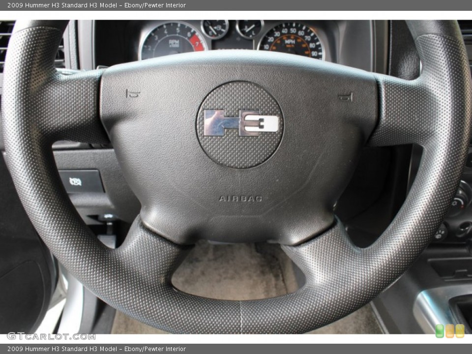 Ebony/Pewter Interior Steering Wheel for the 2009 Hummer H3  #79196227