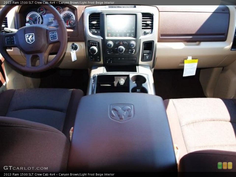 Canyon Brown/Light Frost Beige Interior Dashboard for the 2013 Ram 1500 SLT Crew Cab 4x4 #79201437
