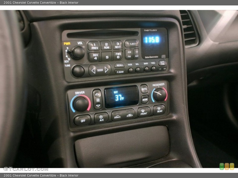 Black Interior Controls for the 2001 Chevrolet Corvette Convertible #79204975