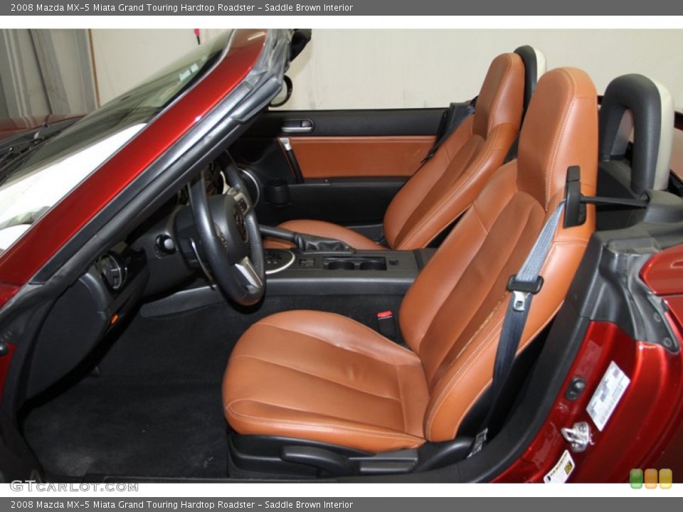 Saddle Brown Interior Front Seat for the 2008 Mazda MX-5 Miata Grand Touring Hardtop Roadster #79210927