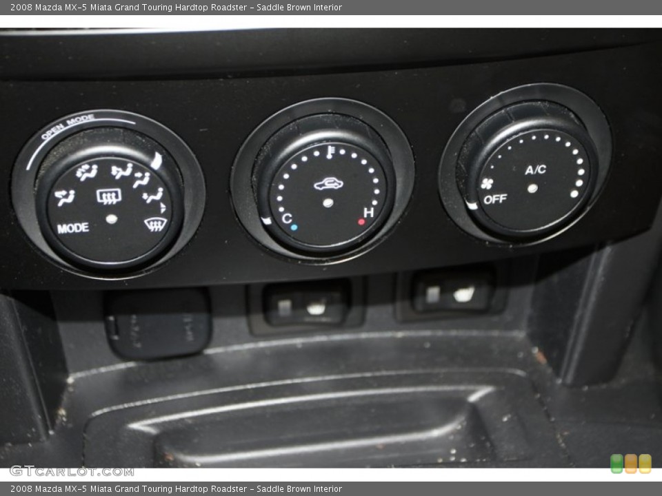 Saddle Brown Interior Controls for the 2008 Mazda MX-5 Miata Grand Touring Hardtop Roadster #79210996