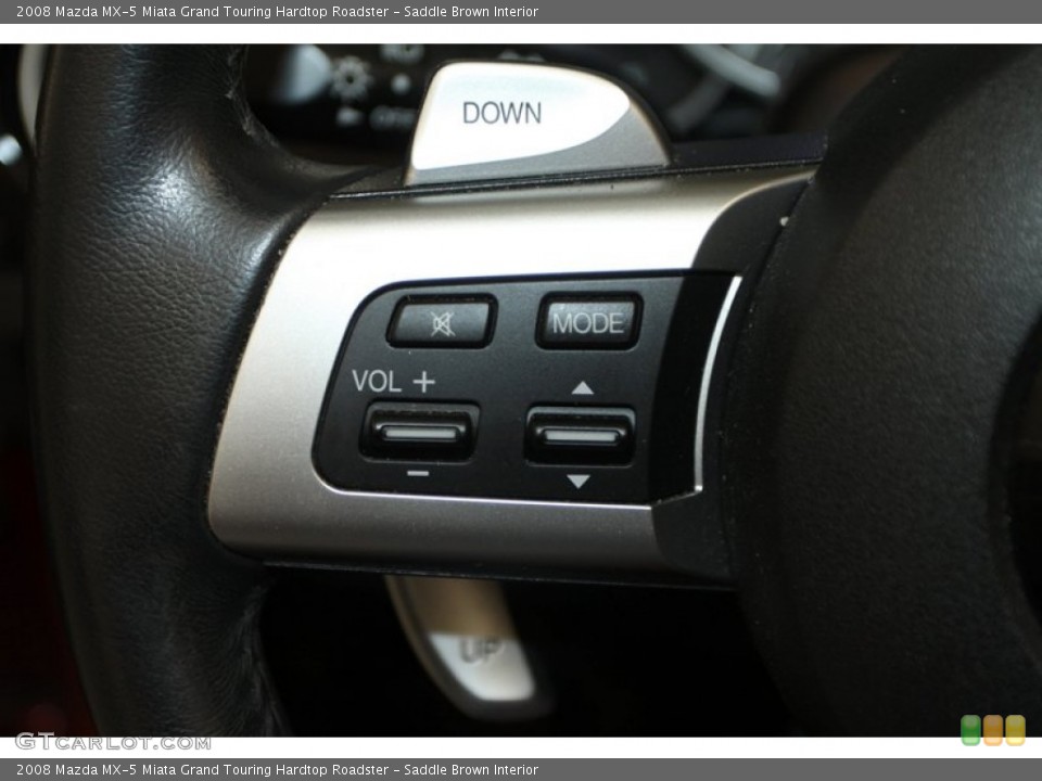 Saddle Brown Interior Controls for the 2008 Mazda MX-5 Miata Grand Touring Hardtop Roadster #79211077