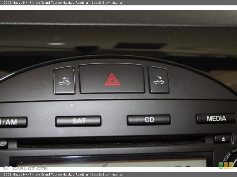 Saddle Brown Interior Controls for the 2008 Mazda MX-5 Miata Grand Touring Hardtop Roadster #79211125