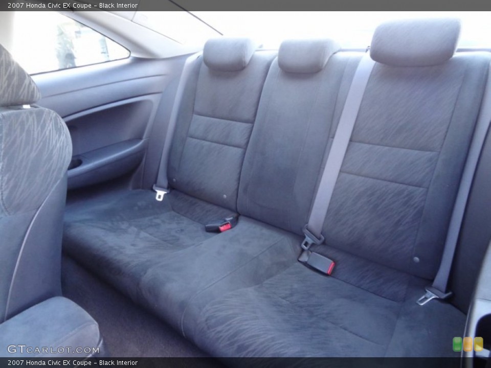Black Interior Rear Seat for the 2007 Honda Civic EX Coupe #79211518