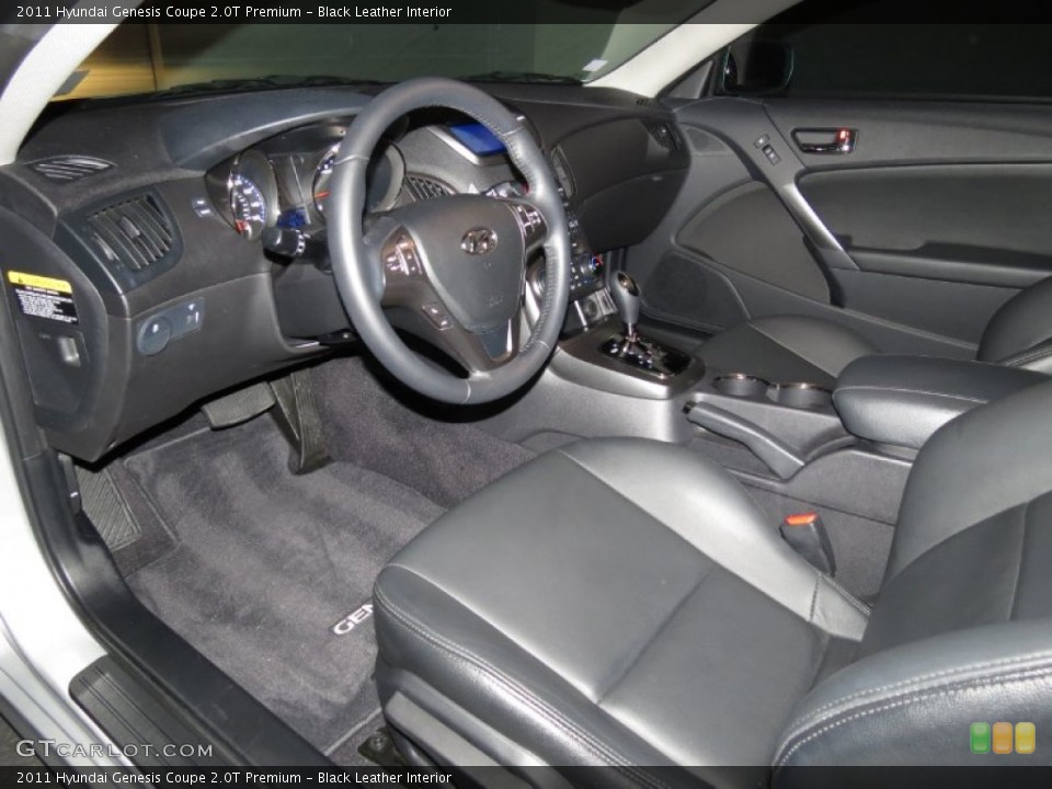 Black Leather Interior Prime Interior for the 2011 Hyundai Genesis Coupe 2.0T Premium #79211818