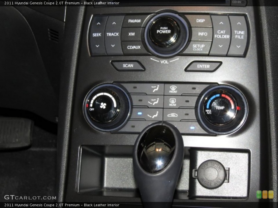 Black Leather Interior Controls for the 2011 Hyundai Genesis Coupe 2.0T Premium #79211968