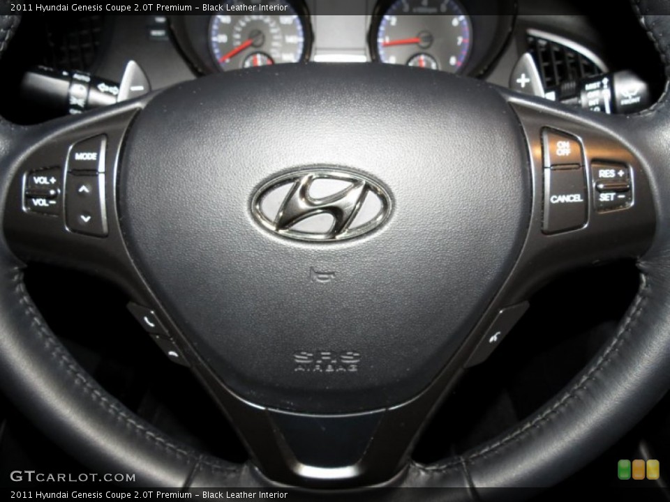 Black Leather Interior Controls for the 2011 Hyundai Genesis Coupe 2.0T Premium #79212014