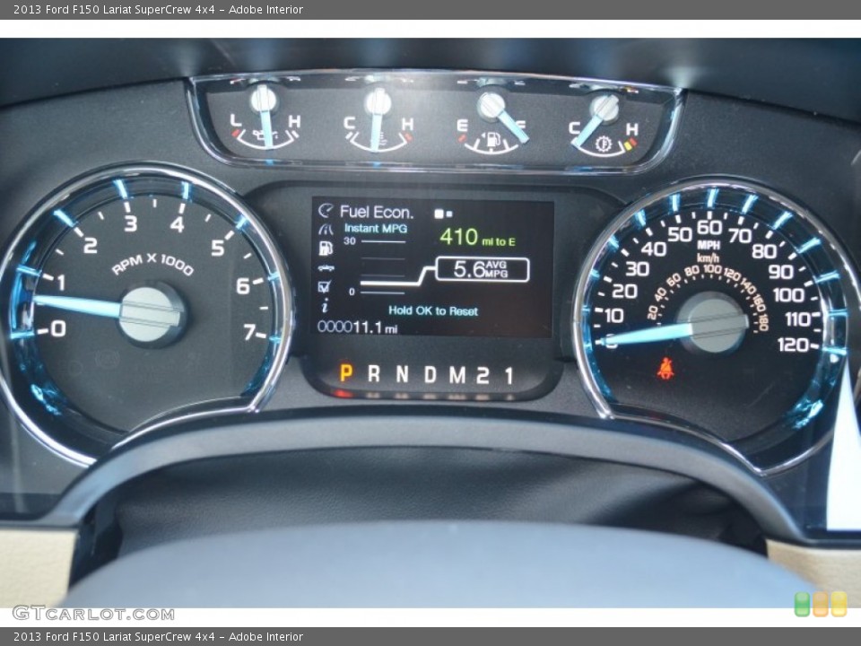Adobe Interior Gauges for the 2013 Ford F150 Lariat SuperCrew 4x4 #79213557