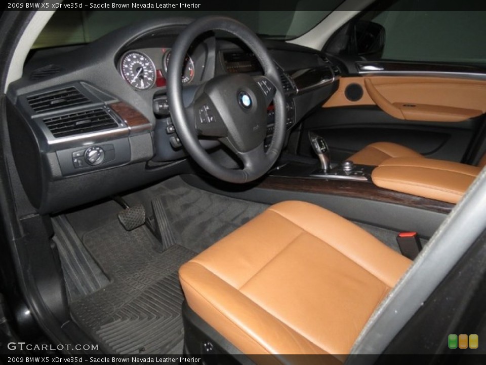 Saddle Brown Nevada Leather 2009 BMW X5 Interiors