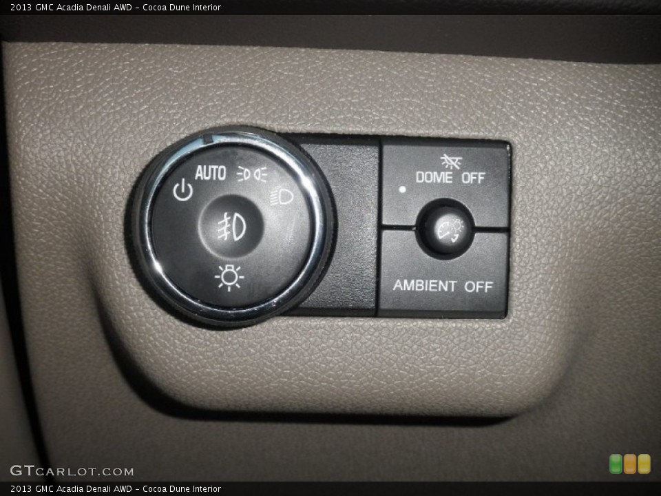 Cocoa Dune Interior Controls for the 2013 GMC Acadia Denali AWD #79215996
