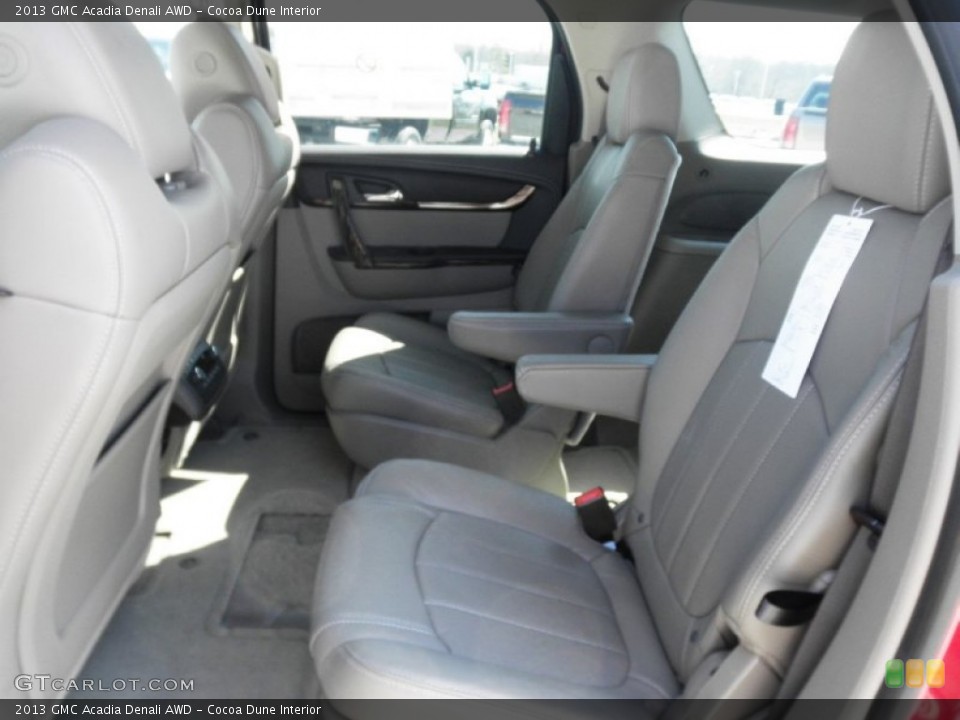 Cocoa Dune Interior Rear Seat for the 2013 GMC Acadia Denali AWD #79216102
