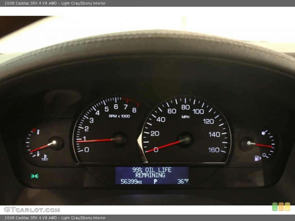 Light Gray/Ebony Interior Gauges for the 2008 Cadillac SRX 4 V8 AWD #79218124