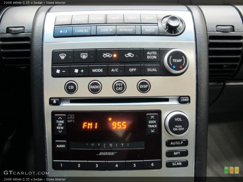 Stone Interior Controls for the 2006 Infiniti G 35 x Sedan #79219765